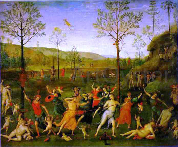  Pietro Perugino The Combat of Love and Chastity - Canvas Art Print