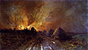  Emile Breton The Conflagration - Canvas Art Print