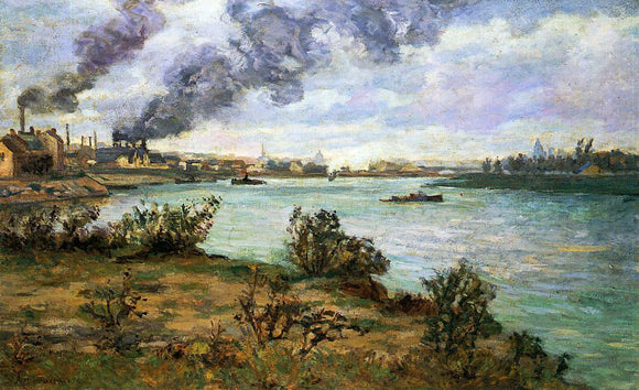  Armand Guillaumin The Confluence of the Seine and Marne at Ivry - Canvas Art Print