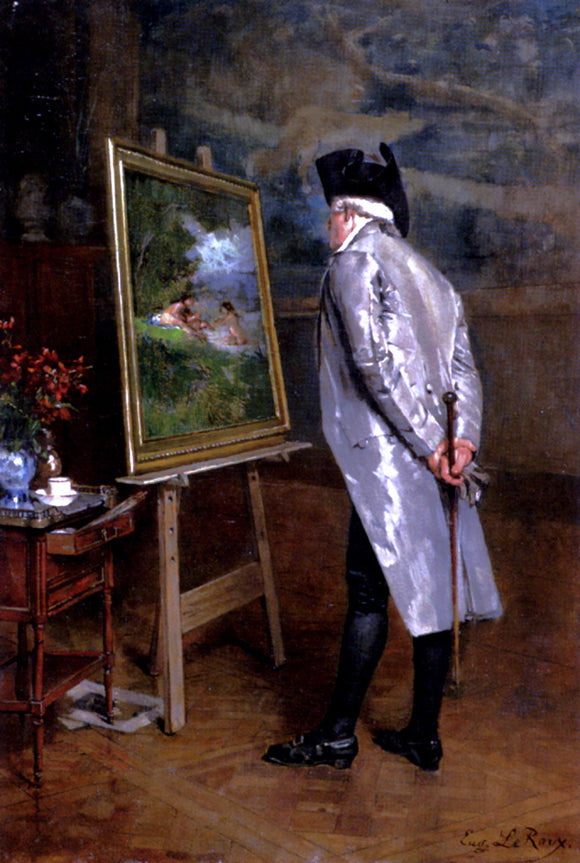  Louis-Eugene Leroux The Connoisseur - Canvas Art Print