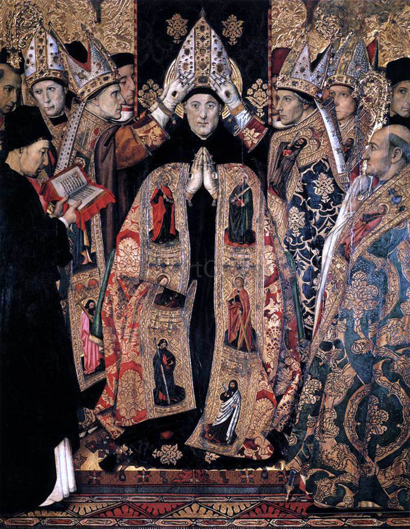  Jaume Huguet The Consecration of St Augustine - Canvas Art Print