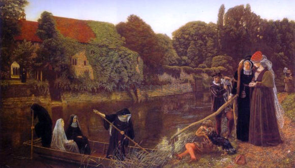  Arthur Hughes The Convent Boat - Canvas Art Print