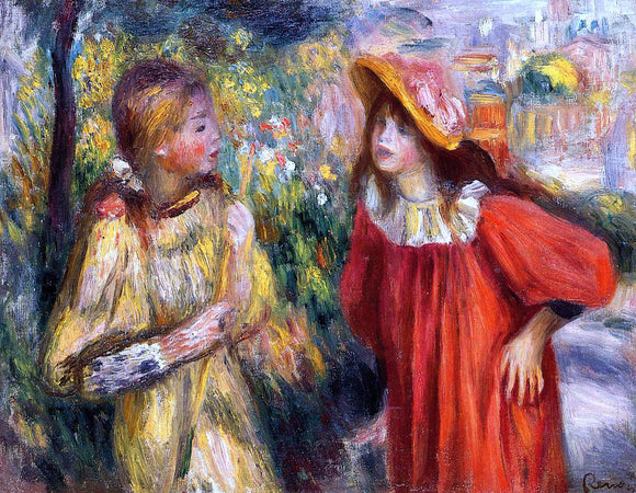  Pierre Auguste Renoir A Conversation - Canvas Art Print