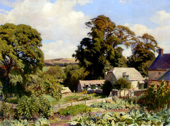  George Spencer Watson The Cottage Garden - Canvas Art Print