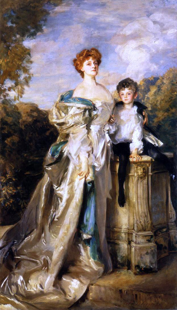  John Singer Sargent The Countess of Warwick and Her Son - Canvas Art Print