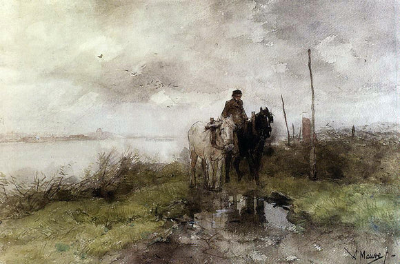  Anton Mauve The Country Road - Canvas Art Print