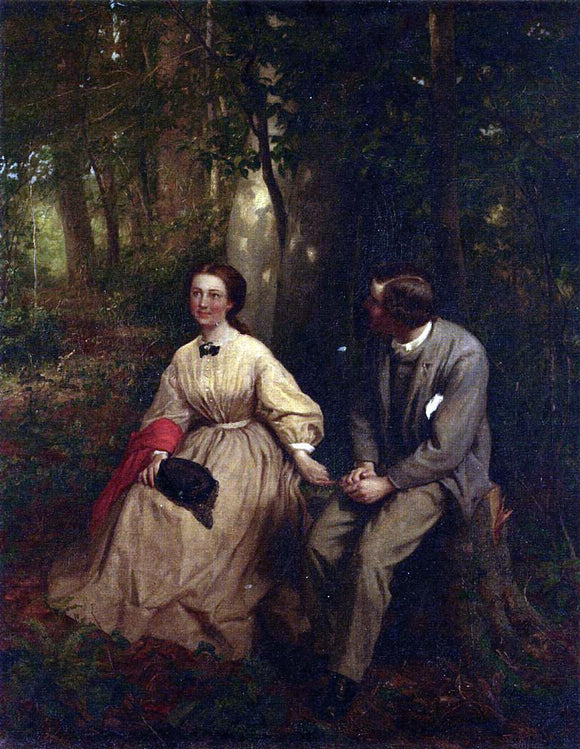  George Cochran Lambdin The Courtship - Canvas Art Print