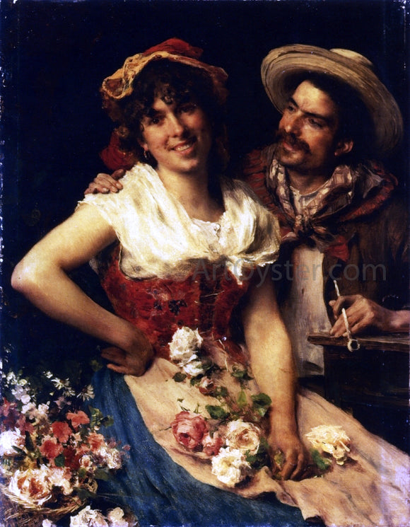  Federico Andreotti The Courtship of Giovane Fioraia - Canvas Art Print