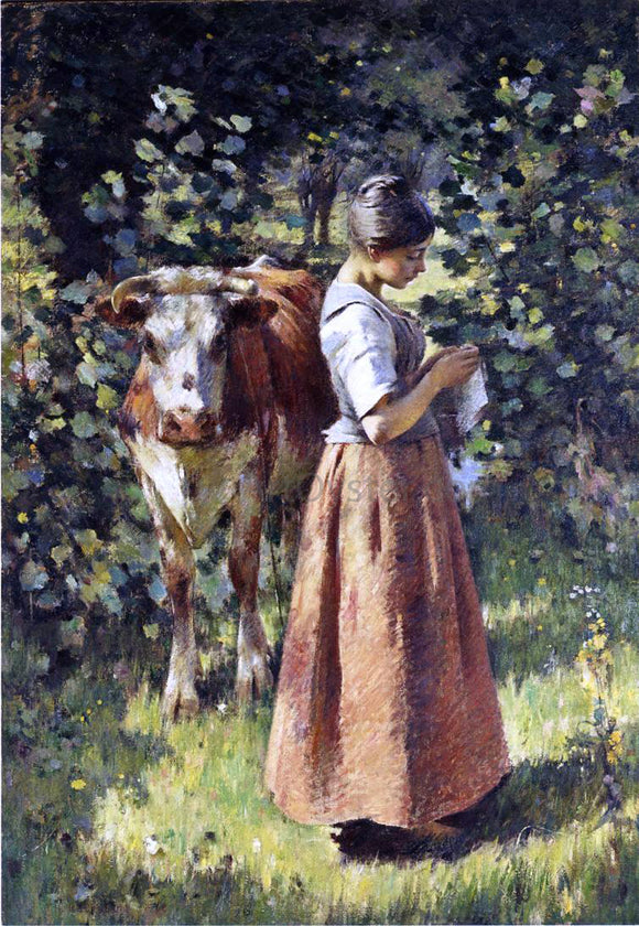  Theodore Robinson The Cowherd - Canvas Art Print