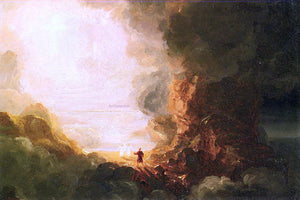  Thomas Cole The Cross and the World: Study for 'The Pilgrim of the Cross at the End of His Journey' - Canvas Art Print