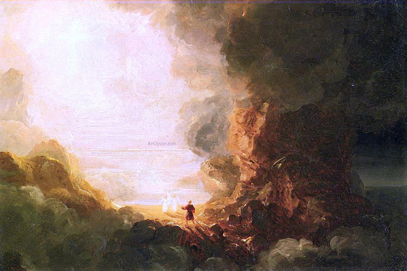  Thomas Cole The Cross and the World: Study for 'The Pilgrim of the Cross at the End of His Journey' - Canvas Art Print