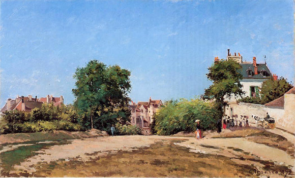  Camille Pissarro The Crossroads, Pontoise (also known as Place du Vieus Cimitiere) - Canvas Art Print