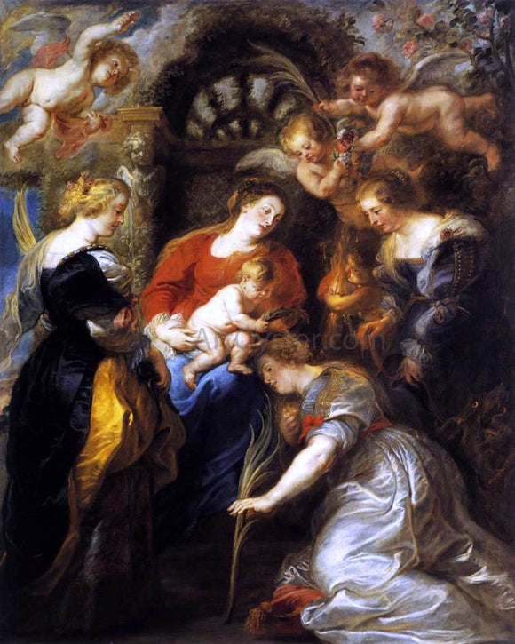  Peter Paul Rubens The Crowning of St Catherine - Canvas Art Print