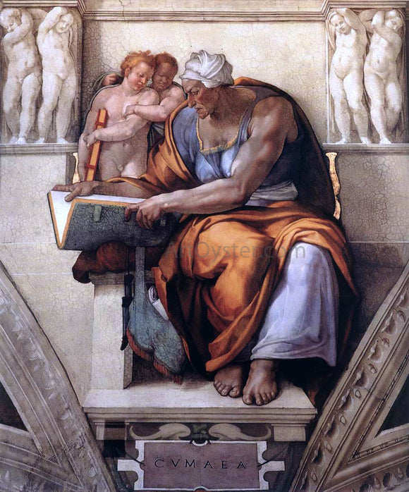  Michelangelo Buonarroti The Cumaean Sibyl - Canvas Art Print