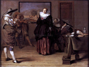  Pieter Codde The Dancing Lesson - Canvas Art Print