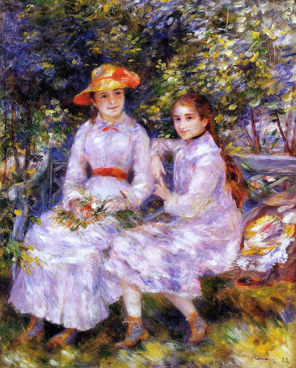  Pierre Auguste Renoir The Daughters of Paul Durand-Ruel (also known as Marie-Theresa and Jeanne) - Canvas Art Print