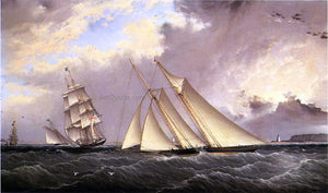  James E Buttersworth The Dauntless off Sandy Hook - Canvas Art Print