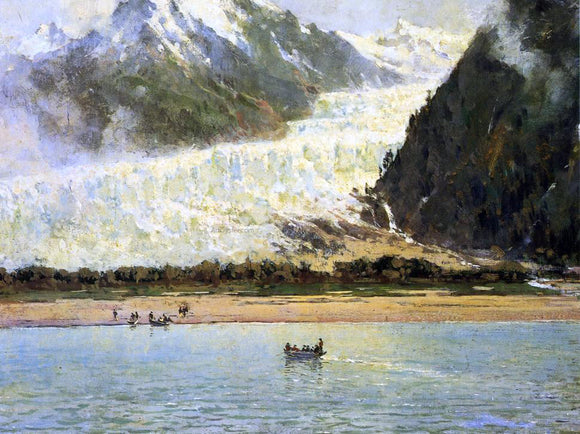  Thomas Hill The Davidson Glacier - Canvas Art Print