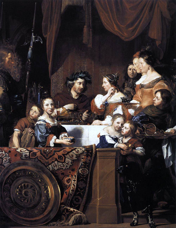  Jan De Bray The de Bray Family (The Banquet of Antony and Cleopatra) - Canvas Art Print