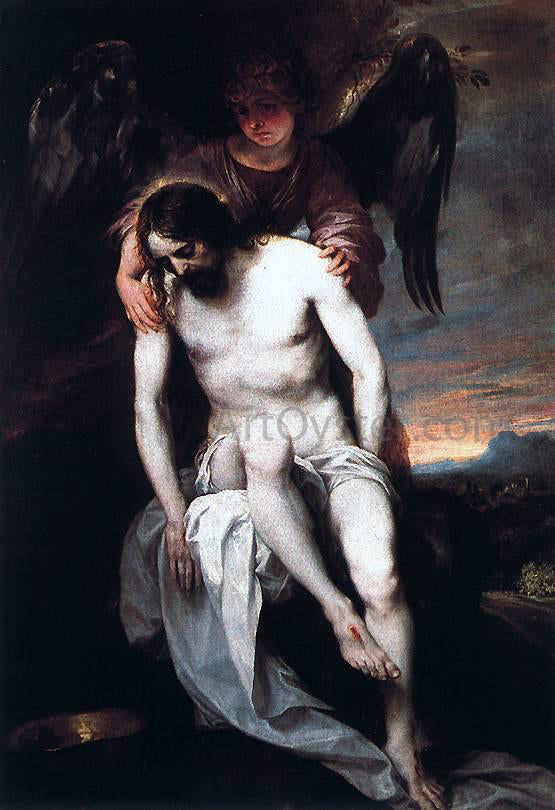  Alonso Cano The Dead Christ Supported by an Angel - Canvas Art Print