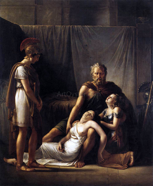  Francois-Joseph Kinsoen The Death of Belisarius' Wife - Canvas Art Print