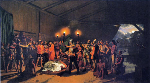  Johann Mongles Culverhouse The Death of Desoto - Canvas Art Print