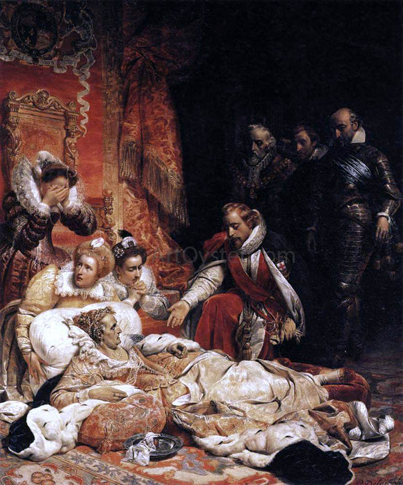  Paul Delaroche The Death of Elizabeth I, Queen of England - Canvas Art Print