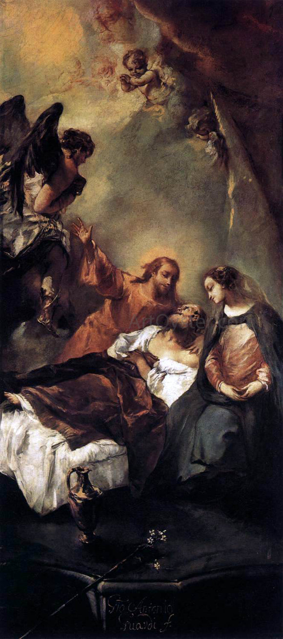  Giovanni Antonio Guardi The Death of Joseph - Canvas Art Print
