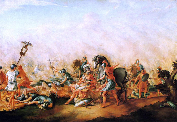  John Trumbull The Death of Paulus Aemilius at the Battle of Cannae - Canvas Art Print
