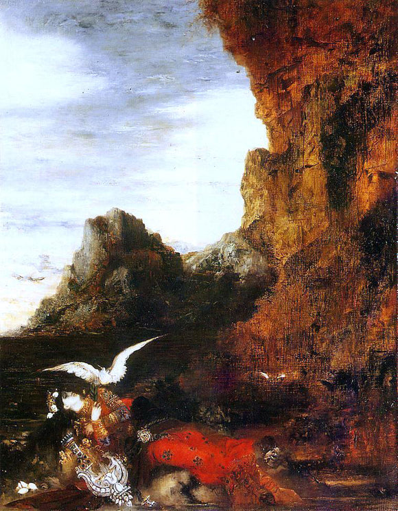  Gustave Moreau The Death of Sappho - Canvas Art Print