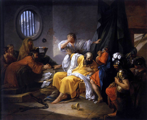  Jacques-Philip-Joseph De Saint-quentin The Death of Socrates - Canvas Art Print