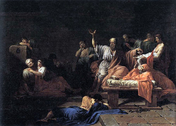  Jean-Francois-Pierre Peyron The Death of Socrates - Canvas Art Print