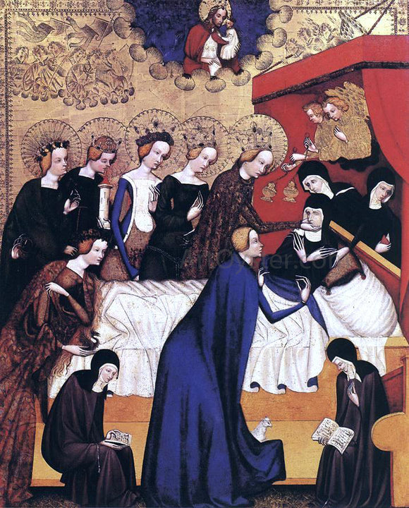  Master of Heiligenkreuz The Death of St. Clare - Canvas Art Print
