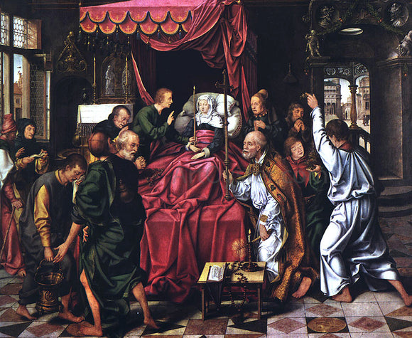  Joos Van Cleve The Death of the Virgin - Canvas Art Print