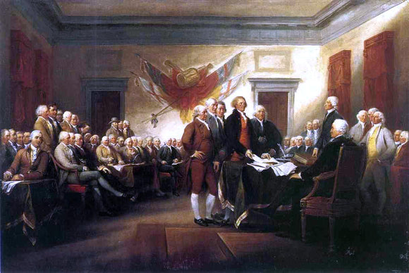  John Trumbull The Declaration of Independence - Canvas Art Print