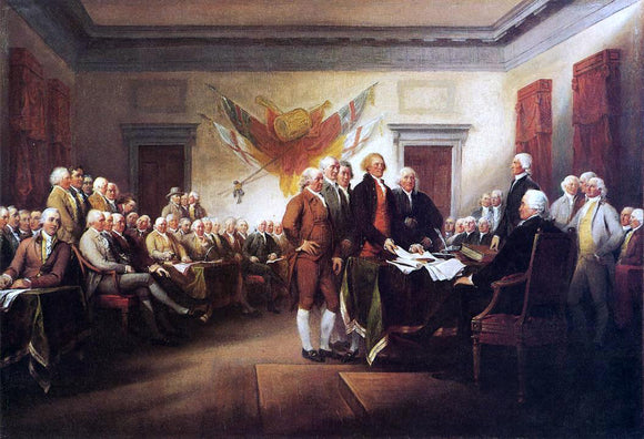  John Trumbull The Declaration of Independence, July 4, 1776 - Canvas Art Print