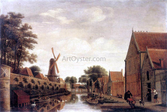  Pieter Jansz. Van Asch The Delft City Wall with the Houttuinen - Canvas Art Print