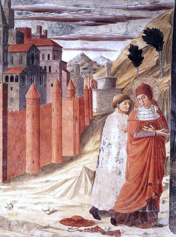  Benozzo Di Lese di Sandro Gozzoli The Departure of St Jerome from Antioch - Canvas Art Print