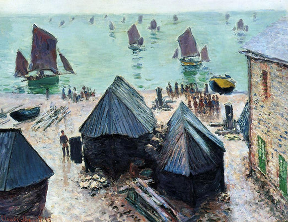  Claude Oscar Monet The Departure of the Boats, Etretat - Canvas Art Print
