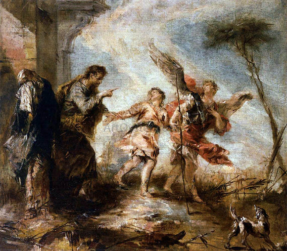  Giovanni Antonio Guardi The Departure of Tobias - Canvas Art Print