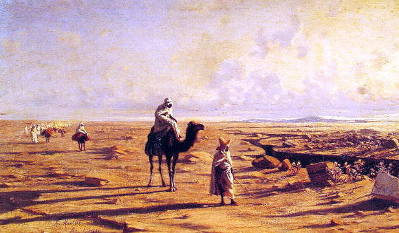  Reinhold Von Moeller The Desert Cavalcade - Canvas Art Print