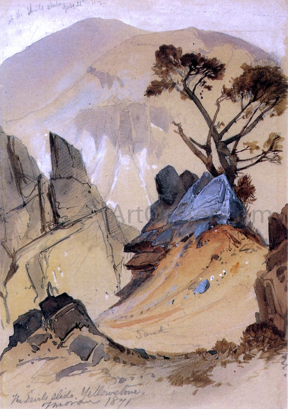  Thomas Moran The Devils Slide Yellowstone - Canvas Art Print