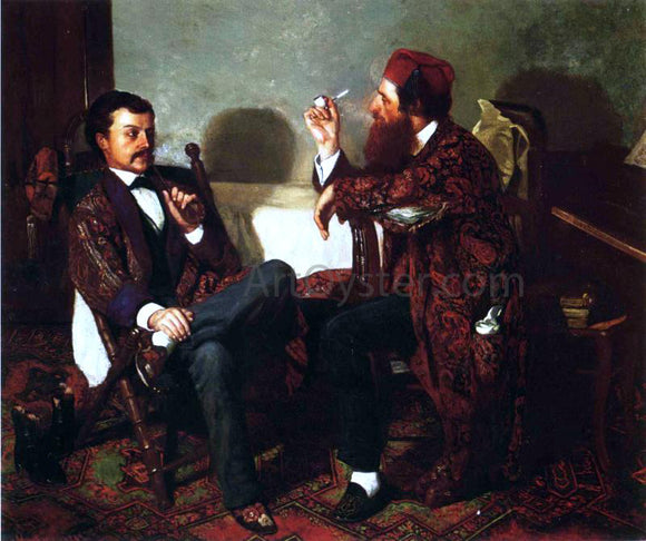  Thomas Hovenden The Discussion - Canvas Art Print