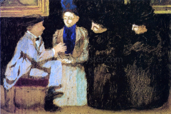  Edouard Vuillard The  Discussion - Canvas Art Print