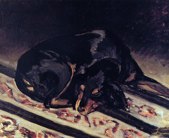  Jean Frederic Bazille The Dog Rita Asleep - Canvas Art Print