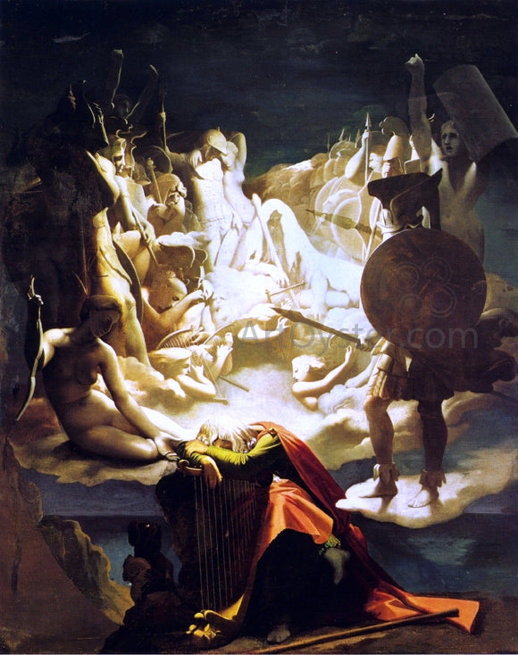  Jean-Auguste-Dominique Ingres The Dream of Ossian - Canvas Art Print