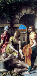  Moretto Da Brescia The Drunkenness of Noah - Canvas Art Print