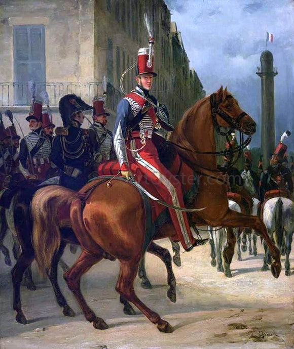  Horace Vernet The Duke of Chartres on Horseback - Canvas Art Print