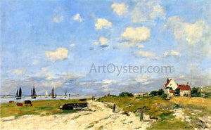  Eugene-Louis Boudin The Dunes at Etaples - Canvas Art Print