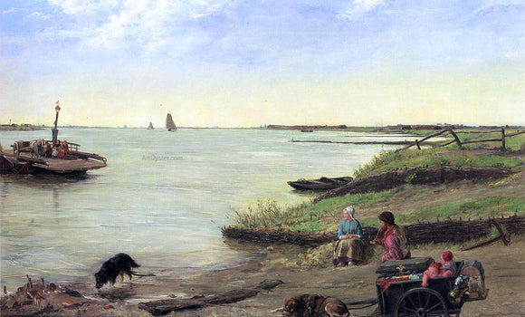  James Hook RA The Dutch Ferry Crossing - Canvas Art Print